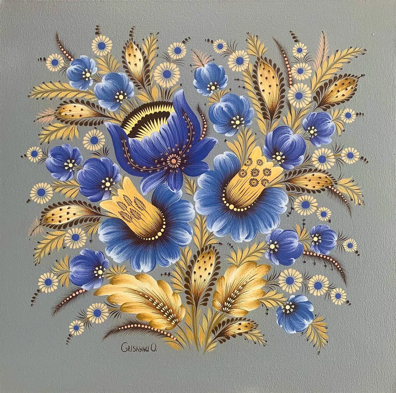 Bild von Feld von Olena Grishyna, Größe: 40x40 cm, hergestellt aus Acryl/Leinwand, Malerei Medium, aus Chemnitz, zum Preis von €170 Foto 1 von 4.