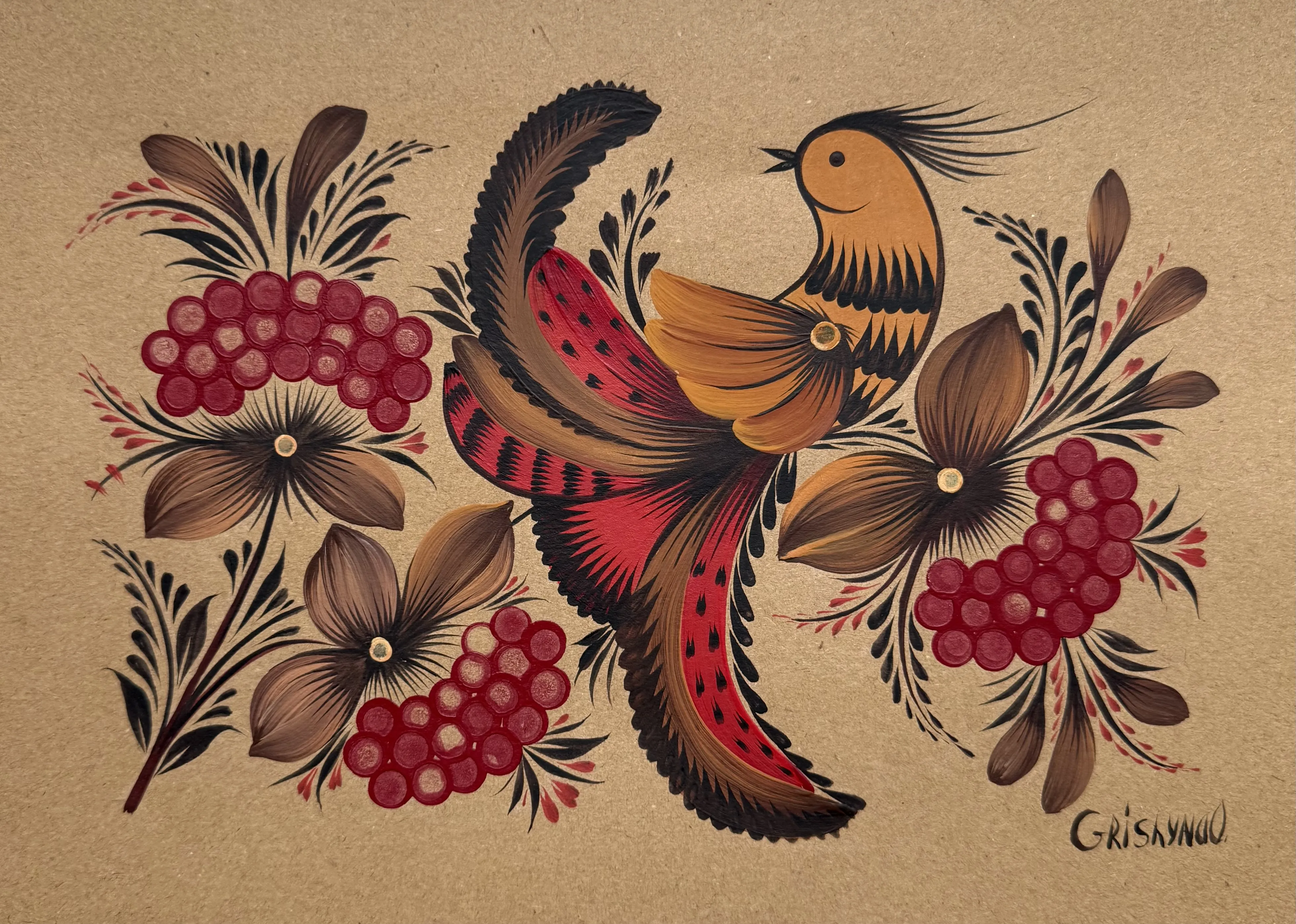 Image of Maliovka 6 by Olena Grishyna, size: 21х29,7 см, made of Acrylic/paper, Maliovky medium, from Germany, part of the Malovky series, priced at €80 Photo 1 of 3.