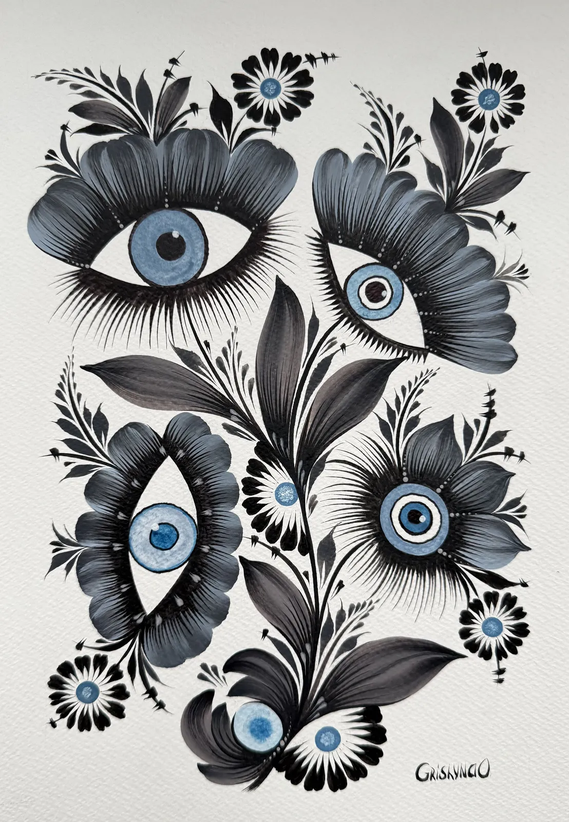 Bild von Maliovka 8 von Olena Grishyna, Größe: 21х29,7 см, hergestellt aus Acryl/Papier, Maliovky Medium, aus Deutschland, zum Preis von €90