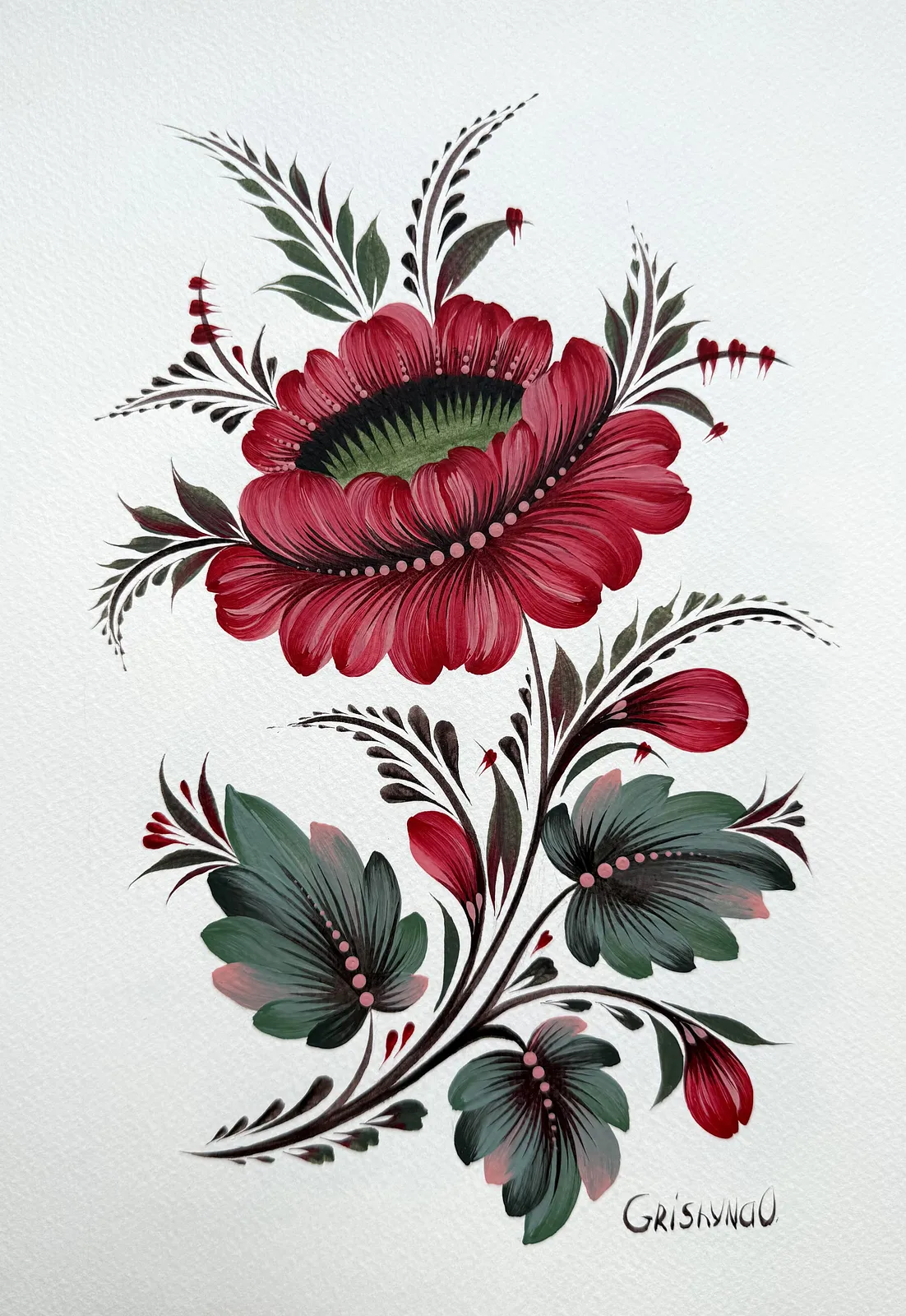 Bild von Maliovka 13 von Olena Grishyna, Größe: 21х29,7, hergestellt aus Acryl/Papier, Maliovky Medium, aus Deutschland, zum Preis von €70 Foto 1 von 2.