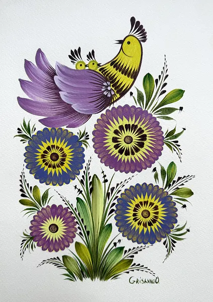 Image of Maliovka 14 by Olena Grishyna, size: 21х29,7 см, made of acrylic/paper, Maliovky medium, from Germany, priced at €70 Photo 1 of 2.