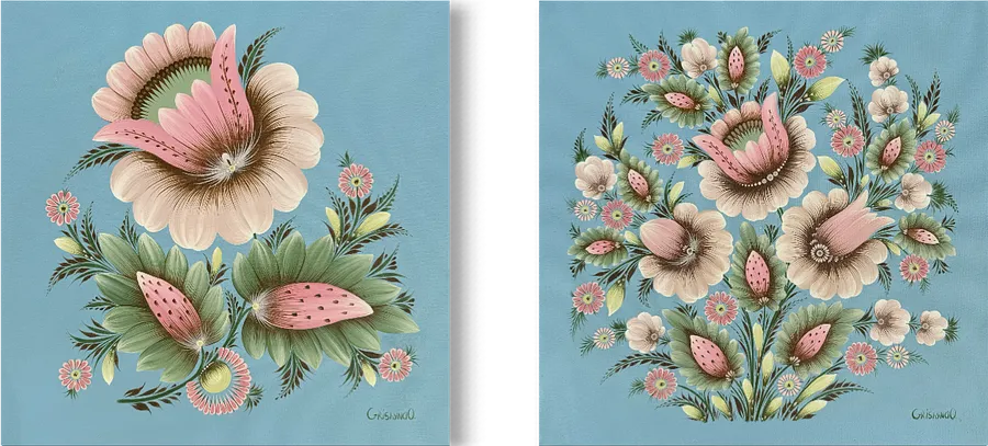 Image of Untitled by Olena Grishyna, size: диптих: 50х50 см кожна частина, Painting medium, priced at €800