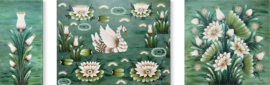 Bild von Untitled von Olena Gryshyna, Größe: триптих: 60х80 см, 60х60 см, 30х60 см, Malerei Medium, zum Preis von €1300