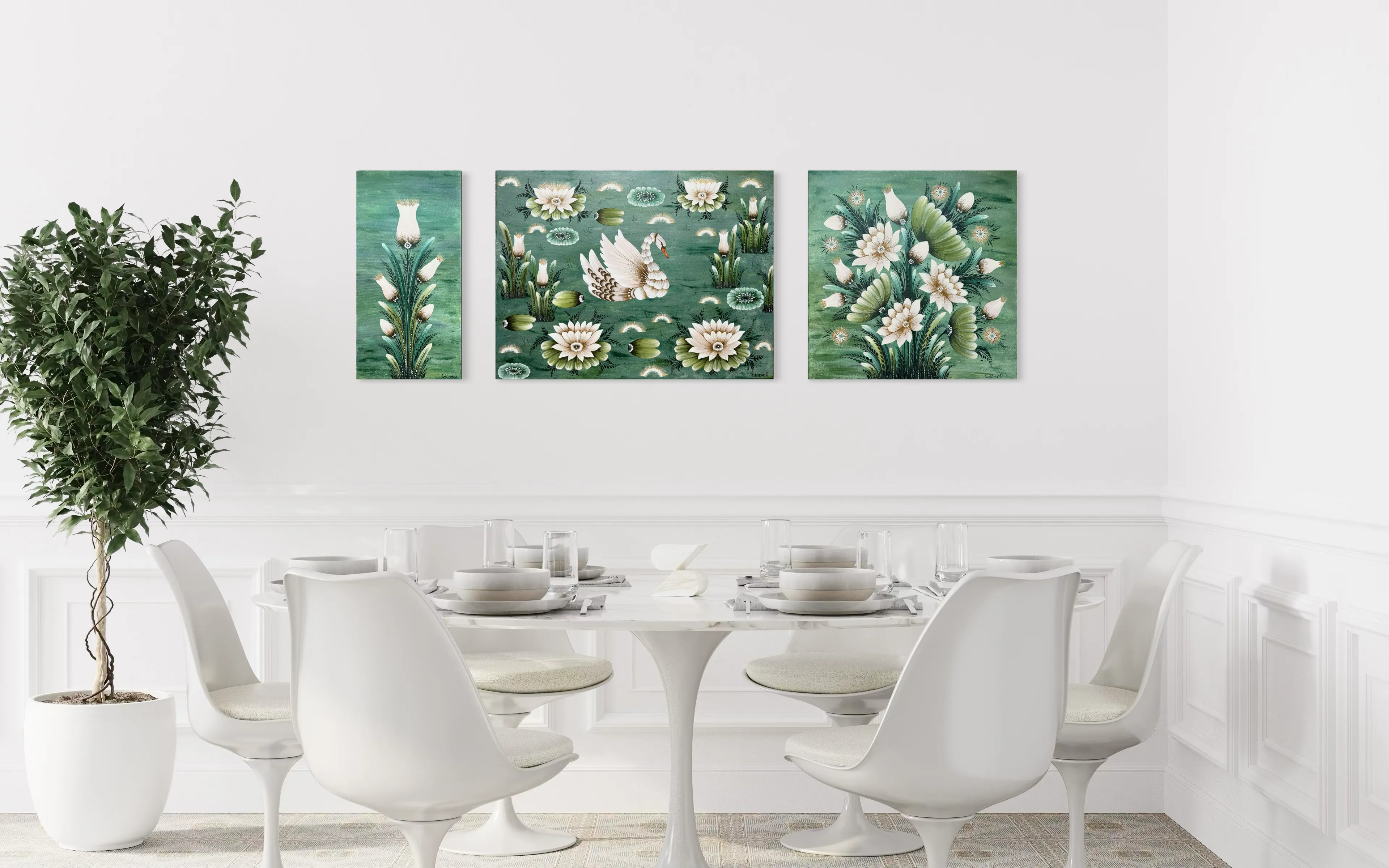 Image of Transformations by Olena Grishyna, size: триптих: 60х80 см, 60х60 см, 30х60 см, made of acrylic/canvas, Painting medium, from Germany, priced at €1300 Photo 7 of 8.