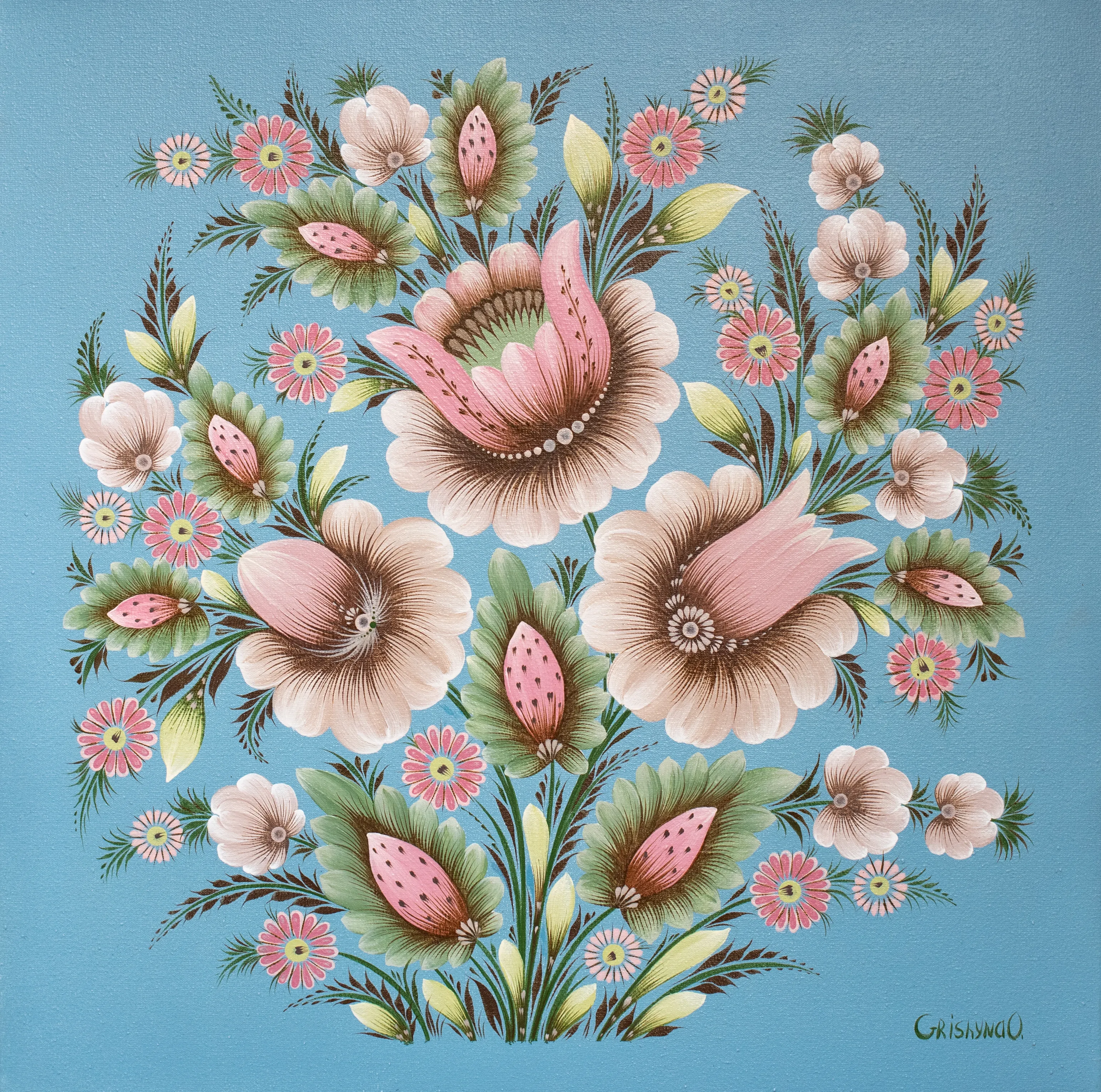 Image of Inside | Outside by Olena Grishyna, size: диптих: 50х50 см кожна частина, made of acrylic/canvas, from Germany, priced at €800 Photo 1 of 3.