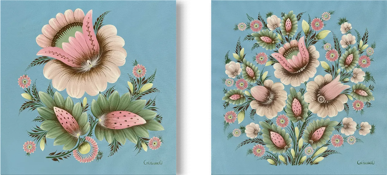 Image of Inside | Outside by Olena Grishyna, size: diptych: 50x50 см each panel, made of acrylic/canvas, Painting medium, from Germany, priced at €800 Photo 3 of 7.