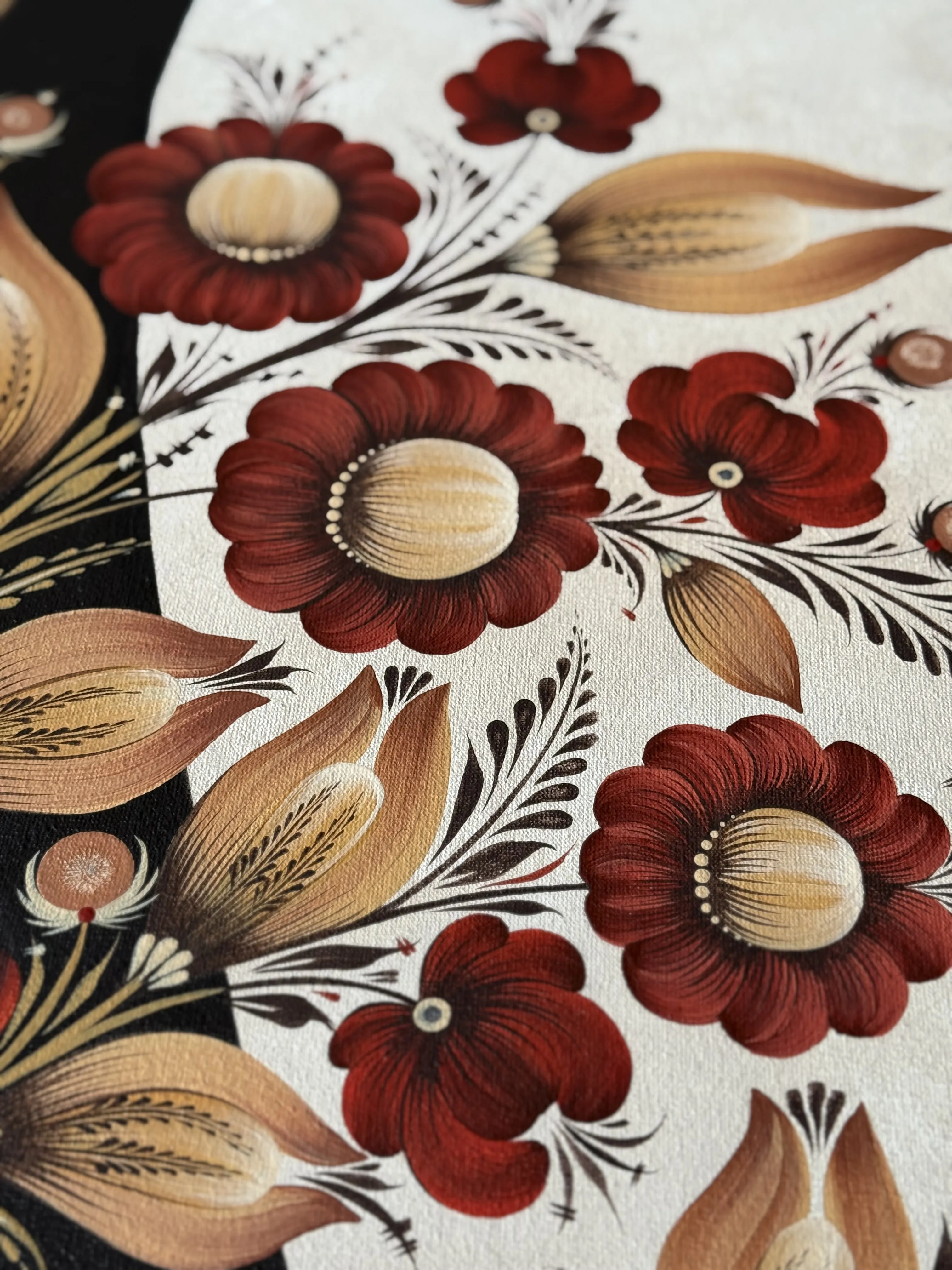 Image of Untitled by Olena Grishyna, size: 60х80 см, Painting medium, part of the Flowers of Remembrance series, priced at €650 Photo 2 of 6.