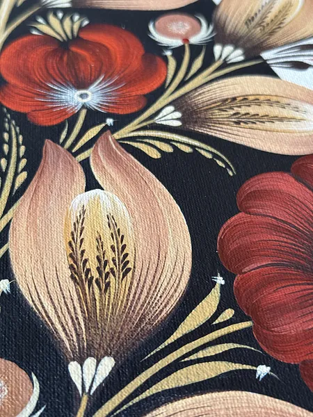 Image of Untitled by Olena Grishyna, size: 60х80 см, Painting medium, part of the Flowers of Remembrance series, priced at €650 Photo 3 of 6.