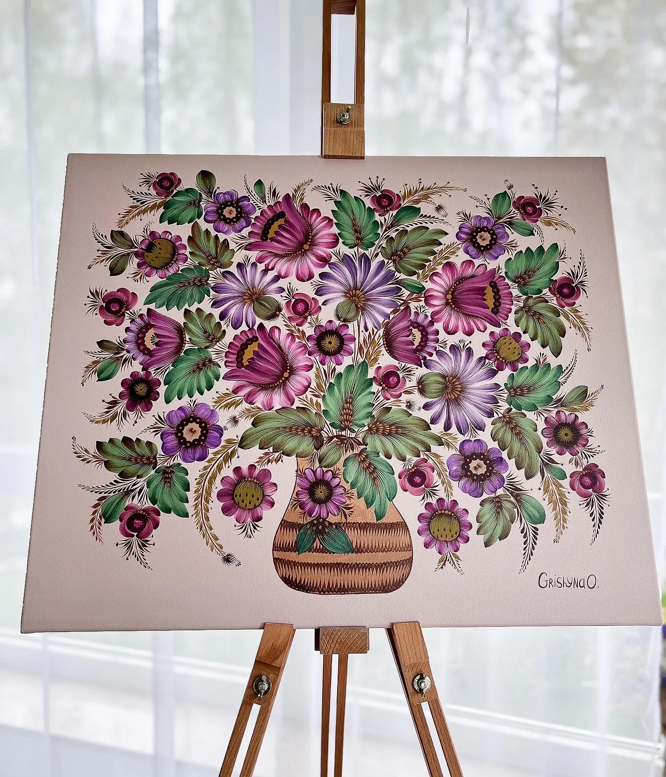 Bild von Blumenstrauß für Mama von Olena Grishyna, Größe: 50х60 cm, hergestellt aus Acryl/Leinwand, Malerei Medium, aus Deutschland, zum Preis von €350 Foto 5 von 5.