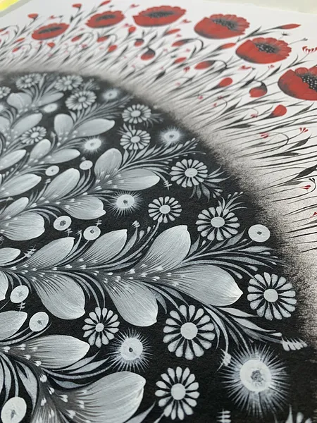 Bild von Die roten Mohnblumen haben bereits geblüht. von Olena Gryshyna, Größe: 30х40 см, hergestellt aus Acryl / Papier, Malerei Medium, aus Deutschland, Teil der Blumen der Erinnerung Serie, zum Preis von €320 Foto 4 von 5.