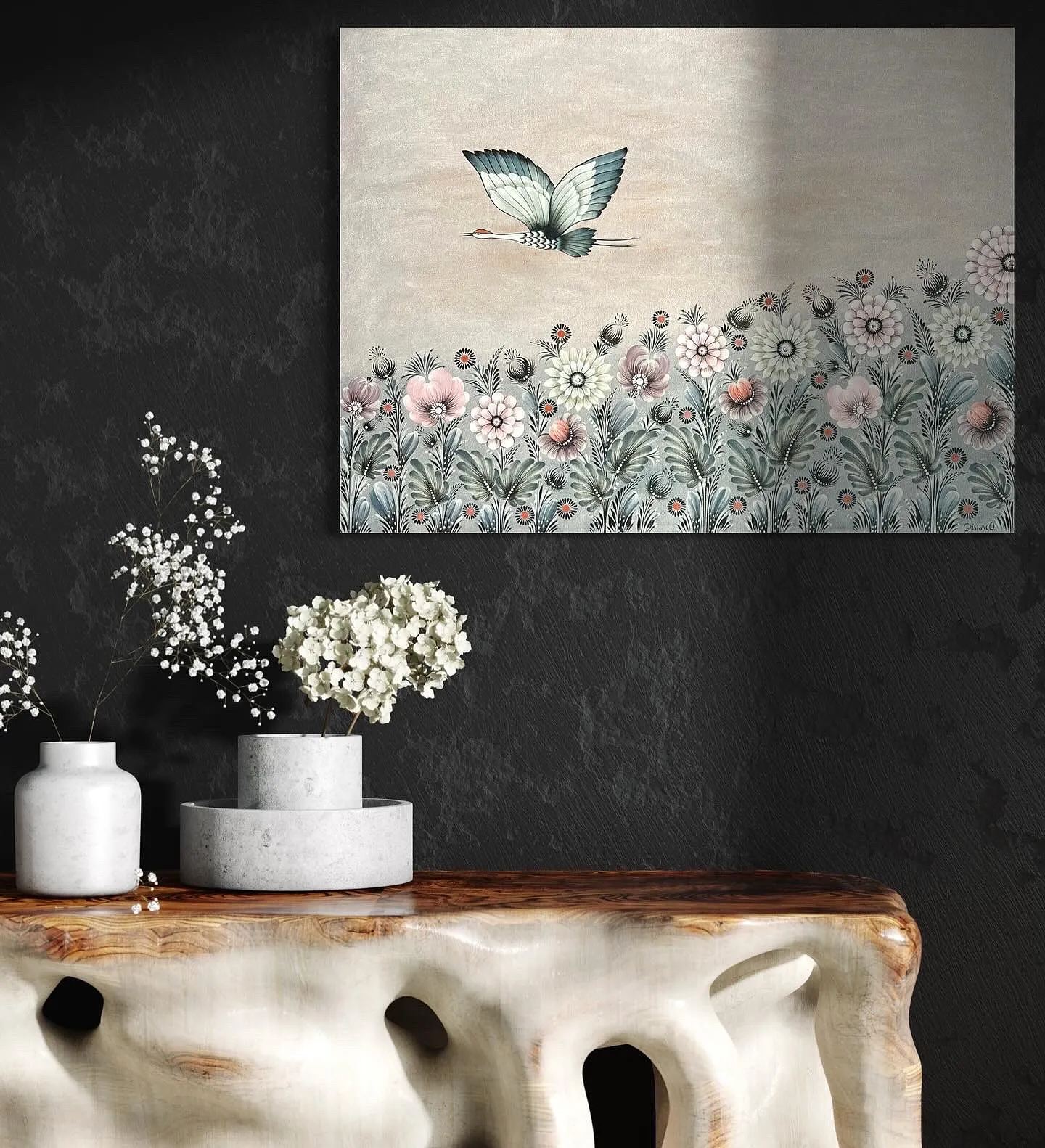 Image of I will return to you at dawn by Olena Grishyna, size: 60x80 cm, made of acrylic/canvas, Painting medium, from Germany, priced at €550 Photo 2 of 5.