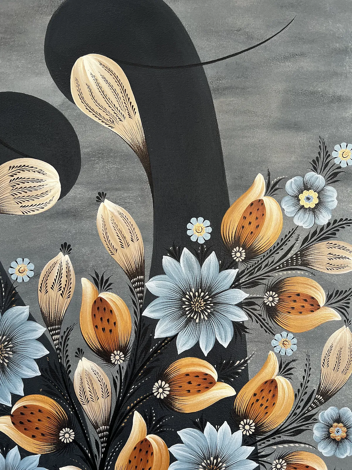 Bild von Erinnerungsspuren von Olena Grishyna, Größe: 50x70 cm, hergestellt aus Acryl/Marker/Leinwand, Malerei Medium, aus Deutschland, zum Preis von €500 Foto 4 von 5.