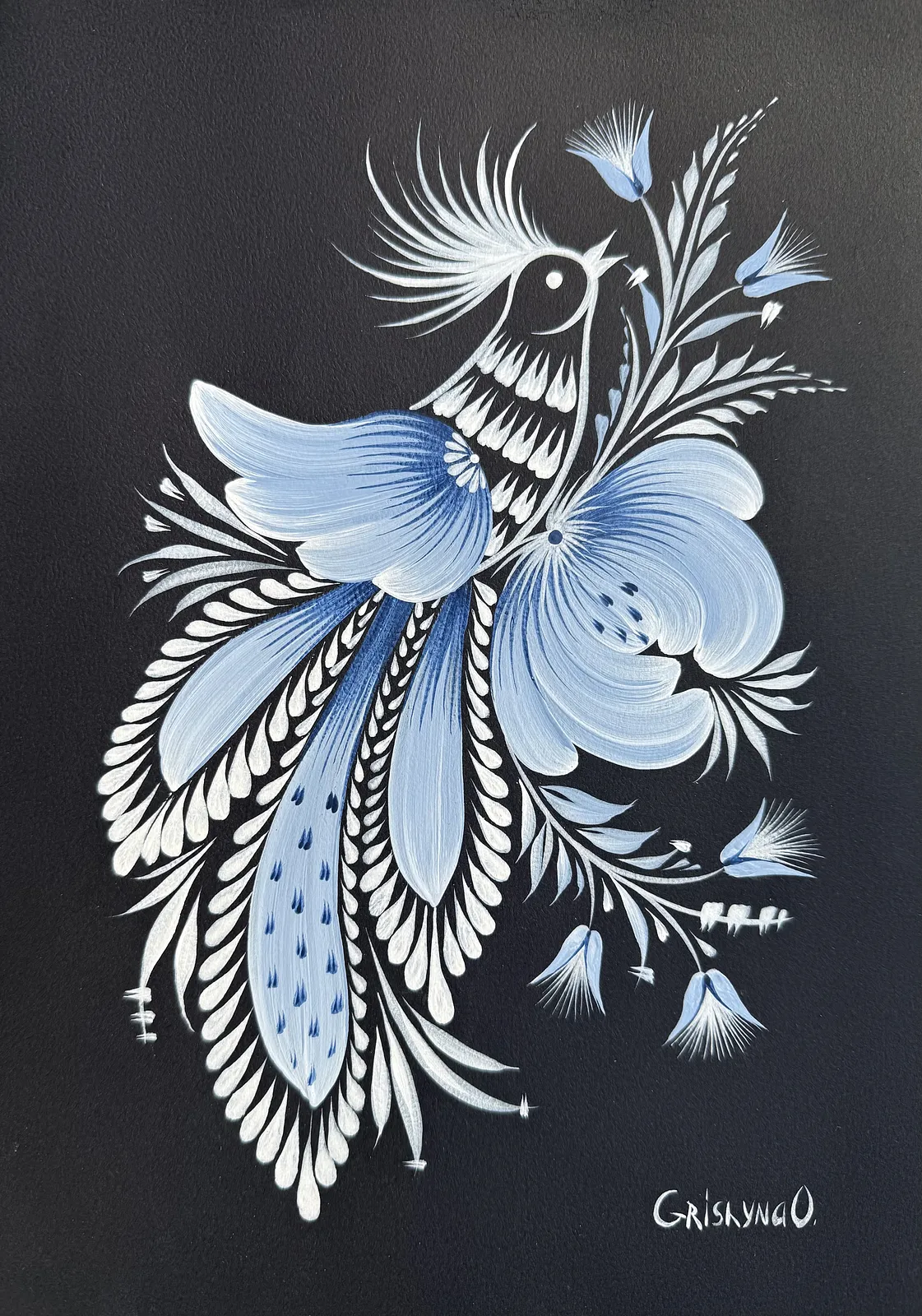Image of Maliovka 4 by Olena Grishyna, size: 21х29,7 см, made of Acrylic/paper, Maliovky medium, from Germany, part of the Malovky series, priced at €80 Photo 1 of 3.