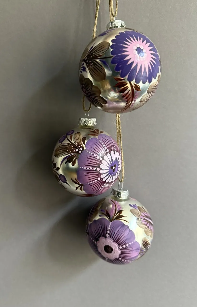 Bild von Набір 8 von Olena Grishyna, Größe: d 8 cm, hergestellt aus скло, акрил, лак, Weihnachtsschmuck Medium, aus Німеччина, zum Preis von €60