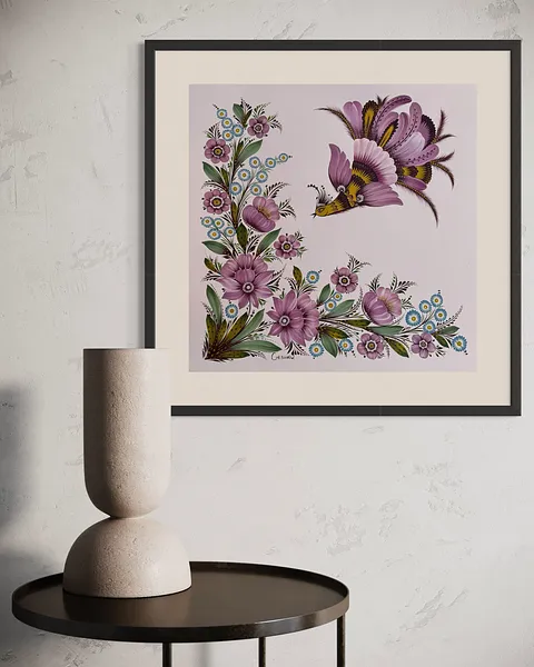 Bild von MRIIA von Olena Gryshyna, Größe: 50х50 см, hergestellt aus Acryl/Papier, Malerei Medium, zum Preis von €420 Foto 2 von 5.